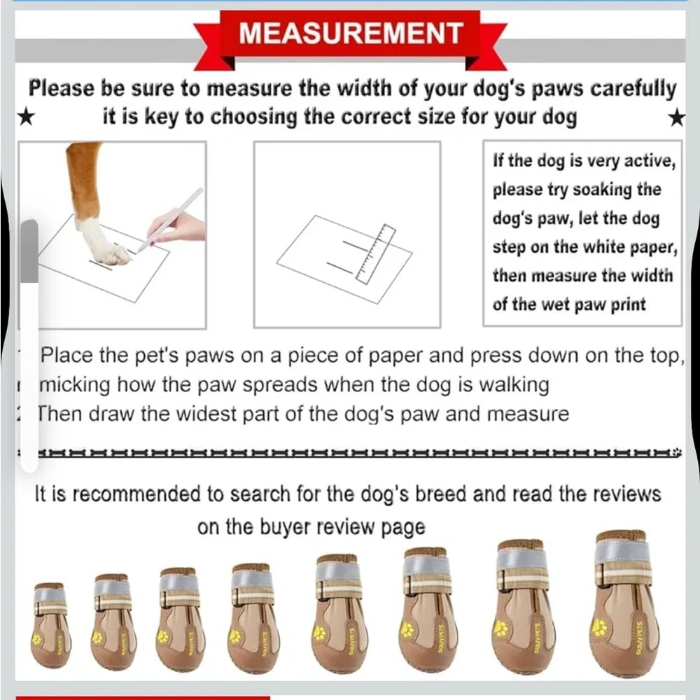 QUMY Dog Shoes Boots & Paw Protectors Size 3 598-lb
